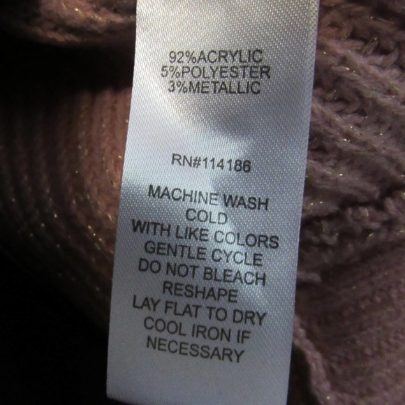 89th + Madison 3/4 Sleeve Button Detail Metallic Sweater Small Rose - Picture 4 of 8